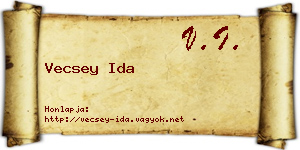 Vecsey Ida névjegykártya
